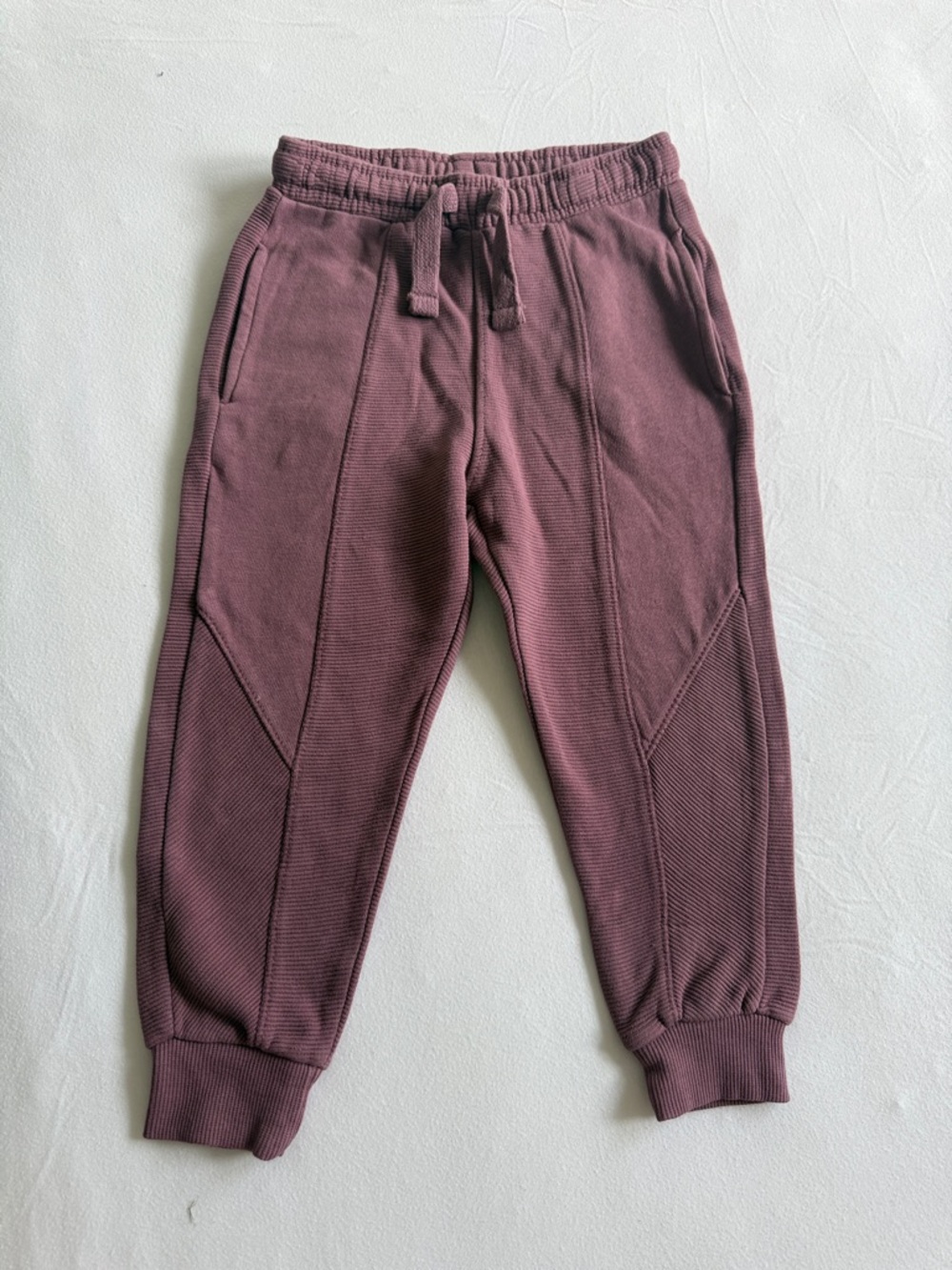 Zara Kids Ribbed Jogger Pants - Mauve Purple Size 2-3 Years Gender Neutral